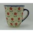 Bunzlauer Keramik Tasse MARS Maxi - Becher - Blumen - 0,43 Liter, (K106-AC61)