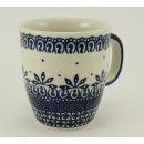 Bunzlauer Keramik Tasse MARS, Becher - blau/weiß - 0,3 Liter, (K081-WA)