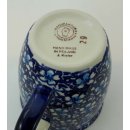Bunzlauer Keramik Tasse MARS, Becher - blau/weiß - 0,3 Liter, Blumen (K081-J109)