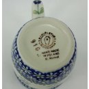 Bunzlauer Keramik Tasse MARS, Becher - blau/weiß - Blumen- 0,3 Liter, (K081-ASS)
