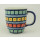 Bunzlauer Keramik Tasse MARS, Becher - blau/weiß/rot - 0,3 Liter, (K081-10)