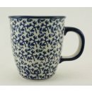 Bunzlauer Keramik Tasse MARS, Becher, blau/wei&szlig; - 0,3 Liter, (K081-P364)