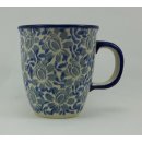 Bunzlauer Keramik Tasse MARS, Becher, Blautöne, UNIKAT - 0,3 Liter (K081-AS53)