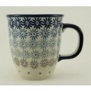 Bunzlauer Keramik Tasse MARS, Becher, Blautöne, UNIKAT - 0,3 Liter (K081-AS55)