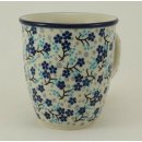 Bunzlauer Keramik Tasse MARS, Becher, Blumen, signiert - 0,3 Liter (K081-AS45)