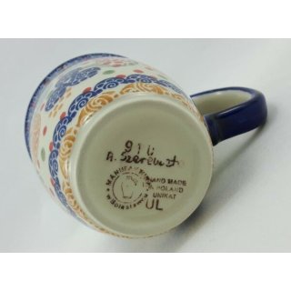 Becher K081-KOKU bunt signiert Bunzlauer Keramik Tasse MARS 0,3 Liter 