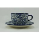Bunzlauer Keramik Tasse mit Untertasse, Tee, Kaffee,...
