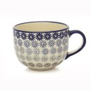 Bunzlauer Keramik Tasse, Cappuccino, Milchcafe, UNIKAT modern, (F044-AS55) 0,45L