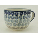 Bunzlauer Keramik Tasse, Cappuccino, Milchcafe, UNIKAT modern, (F044-AS55) 0,45L