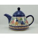 Bunzlauer Keramik Teekanne spitz, Kanne für 0,9Liter Tee, signiert (C005-KOKU)