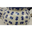 Bunzlauer Keramik Teekanne, für 0,9Liter Tee, Blümchen auf Muster (C016-ASBS)