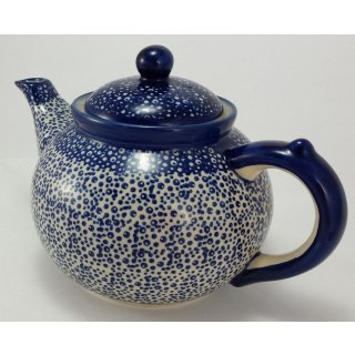 Bunzlauer Keramik Teekanne C017-AC61 blau/weiß Kanne für 1,3Ltr Tee Blumen 