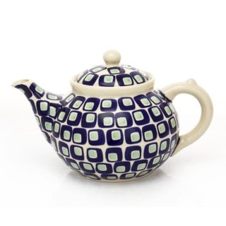 Bunzlauer Keramik Teekanne U N I K A T Kanne für 1,3Liter Tee, C017-MKOB 