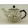 Bunzlauer Keramik Teekanne, Kanne für 1,3Liter Tee, Blumen, UNIKAT (C017-EO36)