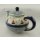 Bunzlauer Keramik Teekanne, Kanne für 1,3Liter Tee, Segelboote (C017-DPML)