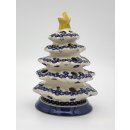 Bunzlauer Keramik Teelicht-Tannenbaum, Deko, Weihnachten, mit Stern (C008-U22)