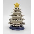 Bunzlauer Keramik Teelicht-Tannenbaum, Deko, Weihnachten, Stern (C008-54)