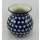 Bunzlauer Keramik Vase, Kugelvase, Blumen, Herzen, (W003-SEM)