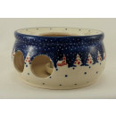 Bunzlauer Keramik Stövchen für Teekanne 1,3Liter, Teelicht, ø16cm (P089-CHDK)
