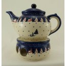 Bunzlauer Keramik St&ouml;vchen f&uuml;r Teekanne 1,3Liter, Teelicht, &oslash;16cm (P089-CHDK)