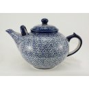 Bunzlauer Keramik Teekanne , blau/weiß für...