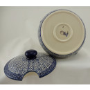 Bunzlauer Keramik Suppenterrine mit Deckel blau/weiß W004-WA 3,5Ltr Punkte 