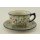 Bunzlauer Keramik Tasse mit Unterteller (F036-EO36), U N I K AT - 0,25 Liter