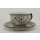 Bunzlauer Keramik Tasse mit Unterteller (F036-EO36), U N I K AT - 0,25 Liter