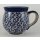 Bunzlauer Keramik Tasse BÖHMISCH  - Punkte - blau/weiß - 0,45 Liter, (K068-MAGD)