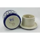 Bunzlauer Keramik Butterdose, Hermetic mit Wasserkühlung, französisch (M136-54)