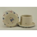Bunzlauer Keramik Butterdose, Hermetic mit Wasserkühlung, französisch (M136-GILE)