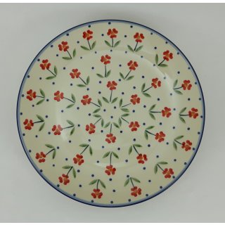 Bunzlauer Keramik Teller, Essteller, Kuchenteller, Frühstück, ø 22cm (T134-AC61)