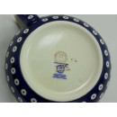 Bunzlauer Keramik Teekanne, Kanne für 1,3Liter Tee, blau/weiß, Punkte (C017-70A)
