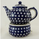 Bunzlauer Keramik Stövchen für Teekanne 1,3Liter, Teelicht, ø16cm (P089-70A)
