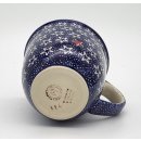 Bunzlauer Keramik Tasse MARS Maxi - Becher - blau/weiß - 0,43 Liter, (K106-LG01)