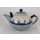 B-Ware Bunzlauer Keramik Teekanne , blau/weiß für 2,9Liter Tee, Segelboote (C001-DPML)