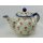 B-Ware Bunzlauer Keramik Teekanne, Kanne, Tee, Blumen, rot/weiß (C017-AC61)