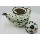 B-Ware Bunzlauer Keramik Teekanne, Kanne für 1,3Liter Tee, Marienkäfer, (C017-IF45)