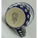 Bunzlauer Keramik Tasse MARS Maxi blau/weiß Becher 0,43 Liter, K106-70A 