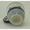 B-Ware Bunzlauer Keramik Tasse MARS Maxi Becher blau/weiß 0,43 Liter (K106-DPML)