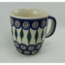 B-Ware Bunzlauer Keramik Tasse MARS, Becher, blau/weiß/grün, 0,3 Liter K081-54