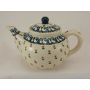 B-Ware Bunzlauer Keramik Teekanne, Kanne für 1,3Liter Tee, Gänse (C017-P322)