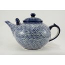 B-Ware Bunzlauer Keramik Teekanne , blau/weiß...