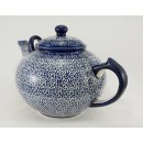 B-Ware Bunzlauer Keramik Teekanne , blau/weiß für 2,9Liter Tee, (C001-MAGM)