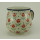 B-Ware Bunzlauer Keramik Tasse B&Ouml;HMISCH, blau/wei&szlig;/rot, Blumen - 0,25 Liter, (K090-AC61)