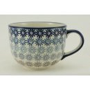 B-Ware Bunzlauer Keramik Tasse, Cappuccino, Milchcafe, UNIKAT modern, (F044-AS55) 0,45L