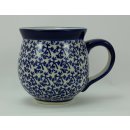 B-Ware Bunzlauer Keramik Tasse BÖHMISCH MAXI, Becher, blau/weiß; 0,45 Liter (K068-P364)