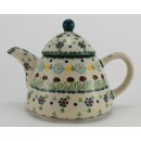 B-Ware Bunzlauer Keramik Teekanne spitz, Kanne f&uuml;r 0,9Ltr. Tee Marienk&auml;fer (C005-IF45)