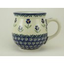 B-Ware Bunzlauer Keramik Tasse BÖHMISCH - blau/weiß/grün - 0,45 Liter, (K068-ASS)