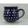 B-Ware Bunzlauer Keramik Tasse BÖHMISCH  - Punkte - blau/weiß - 0,45 Liter, (K068-70A)